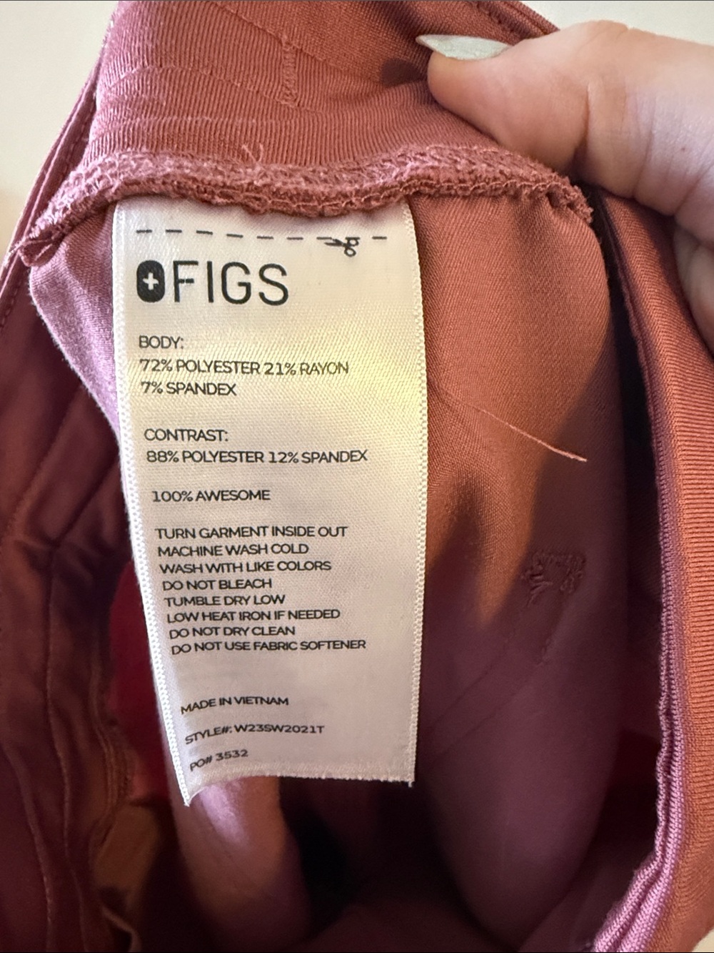 EUC FIGS Technical Collection Rose Hot Pink Cargo Scrub Pants Womens Sz XS Tall - Picture 6 of 8